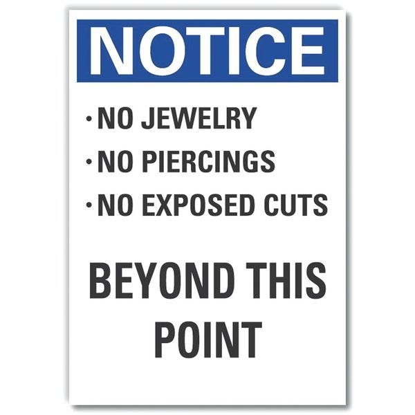 Accident Prevention Notice Reflective Label, 7 in Height, 5 in Width, Reflective Sheeting, English