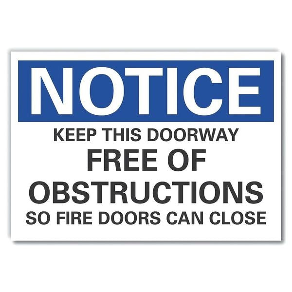 Keep This Doorway Notice, Decal, 14