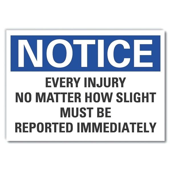 Accident Reporting Notice Label, 3 1/2 in H, 5 in W, Polyester, LCU5-0275-ND_5X3.5