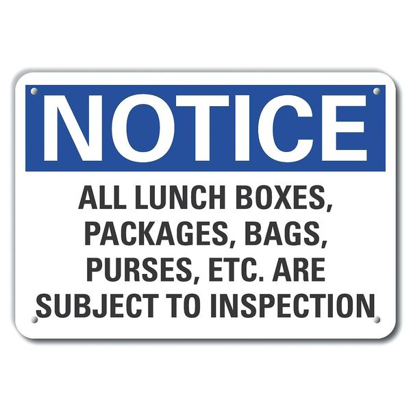 All Lunch Boxes Notice, Reflective, 10