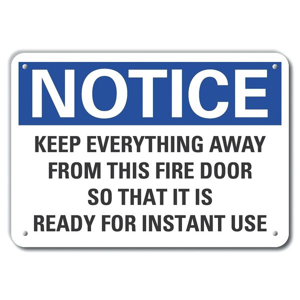 Keep Notice, Reflective, Aluminum, 10