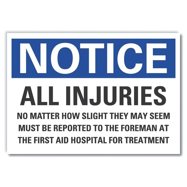Accident Reporting Notice Reflective Label, 3 1/2 in Height, 5 in Width, Reflective Sheeting