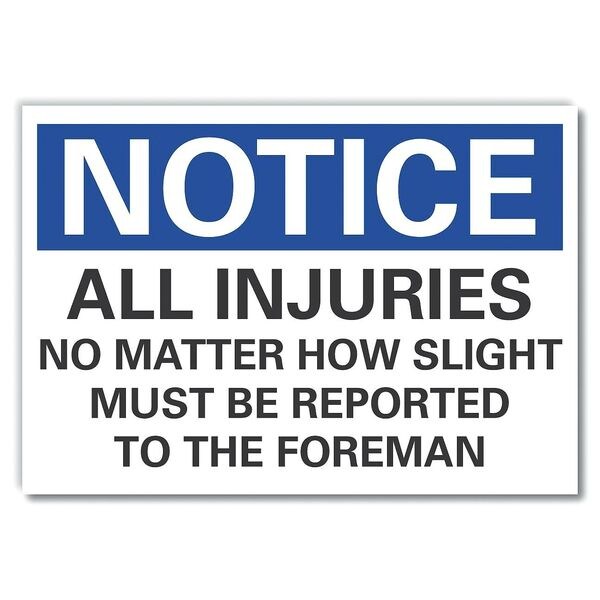 Accident Reporting Notice Reflective Label, 3 1/2 in Height, 5 in Width, Reflective Sheeting