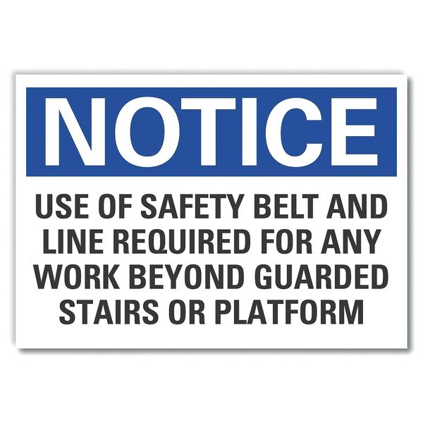 Fall  Notice Reflective Label, 3 1/2 in Height, 5 in Width, Reflective Sheeting, English
