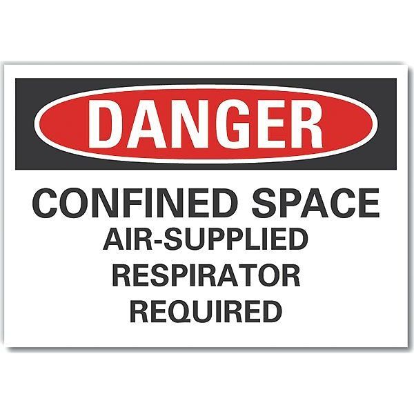 Decal, Danger Confined Space, 14 x 10