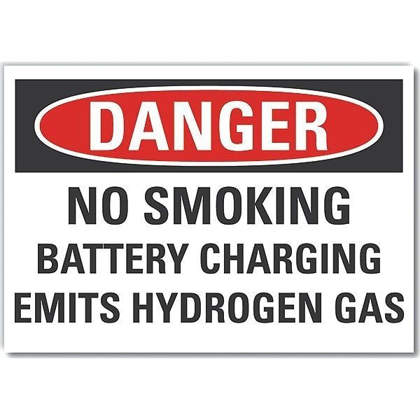 No Smoking Danger Reflective Label, 5 in H, 7 in W, Reflective Sheeting, English, LCU4-0624-RD_7X5