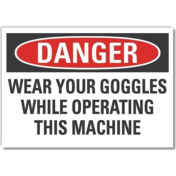 Decal, Danger Wear Your Goggles, 5 x 3.5