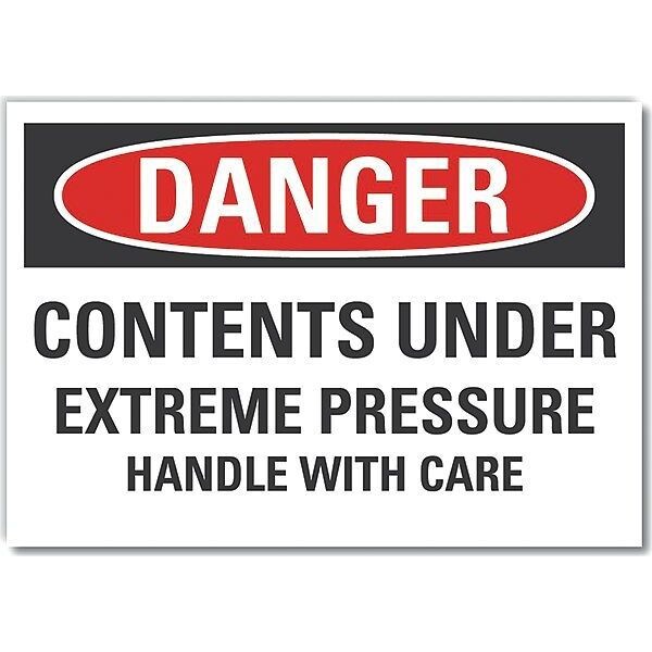 Danger Sign, 7 in H, 10 in W, Non-PVC Polymer, Vertical Rectangle, English, LCU4-0630-ED_10x7
