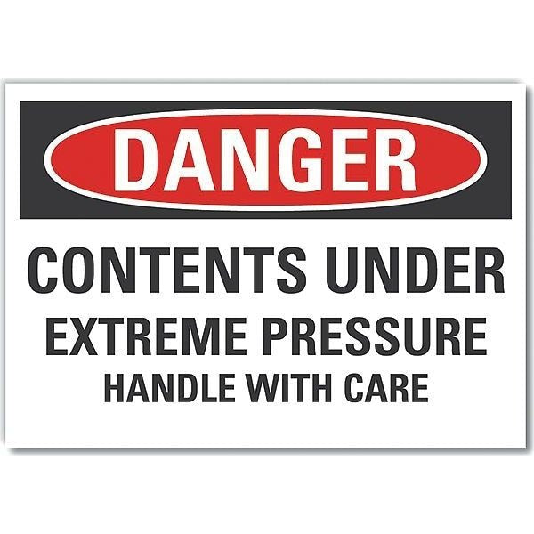 Decal, Danger Contents Under Extreme Pressure, 5 x 3.5