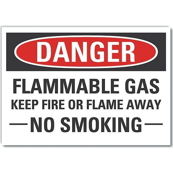 Decal, Danger Flammable Gas, 14 x 10