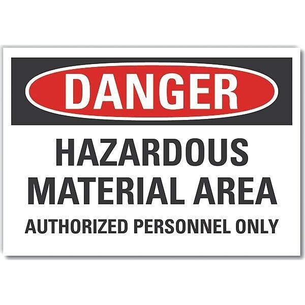 Hazardous Materials Danger Reflective Label, 10 in H, 14 in W, LCU4-0643-RD_14X10