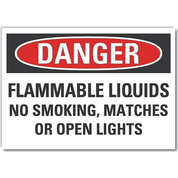 Decal, Danger Flammable Liquids, 10 x 7