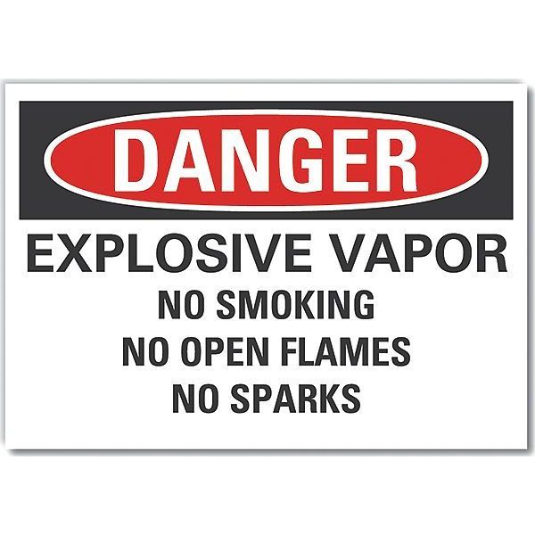 Decal, Danger Explosive Vapor, Reflective, 7 x 5