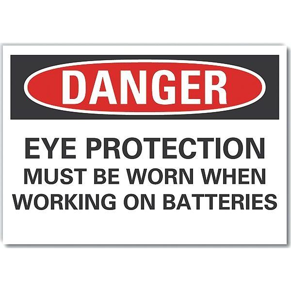 Decal, Danger Eye Protection, 5 x 3.5