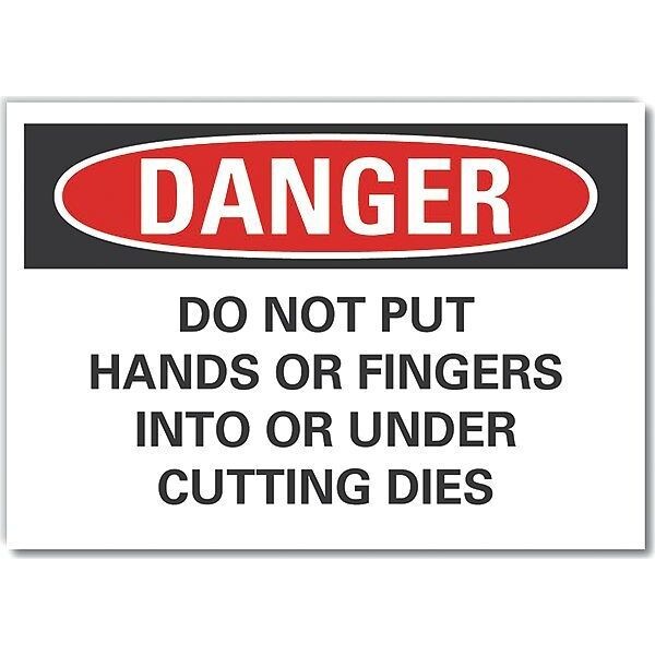 Decal, Danger Do Not Put Hands Or, 7 x 5