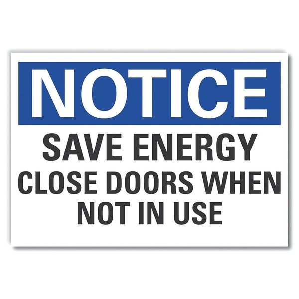 Save Energy Notice, Decal, 14