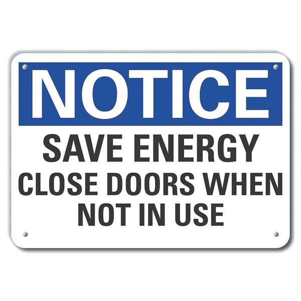 Save Energy Notice, Plastic, 10