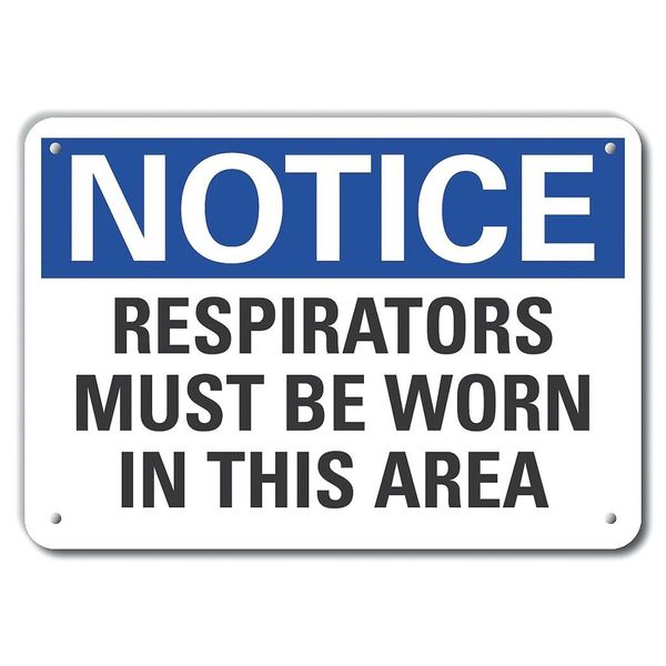 Respirators Must Notice, Aluminum, 14