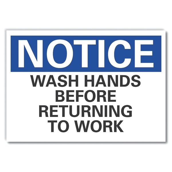 Wash Hands Notice, Decal, Reflctv, 7