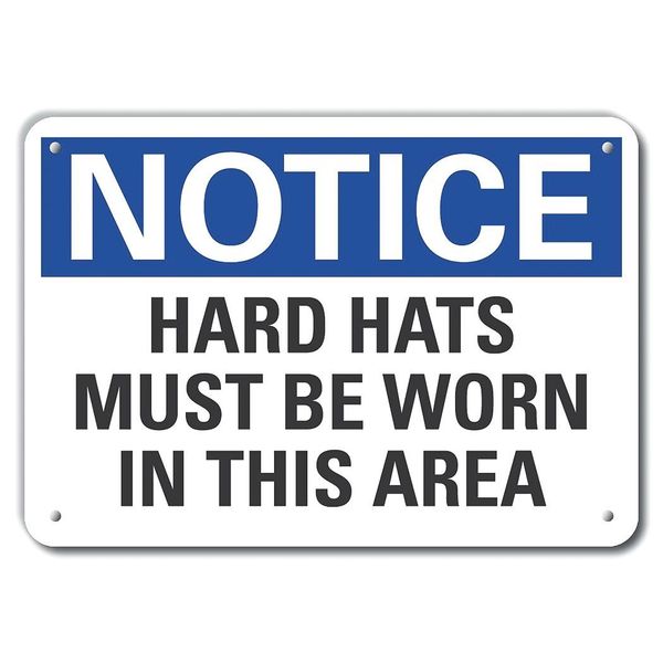 Hard Hats Must Be Notice, Aluminm, 14
