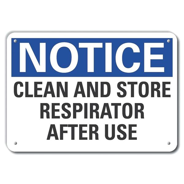 Clean and Store Notice, Plastic, 14