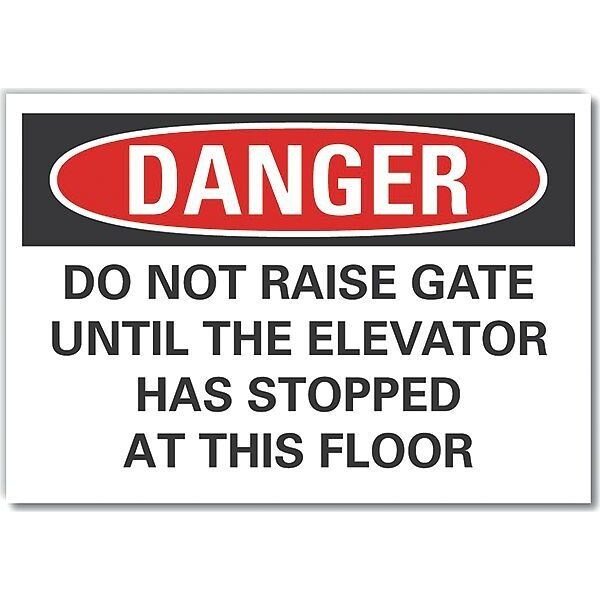 Decal, Danger Do Not Raise Gate, 5 x 3.5