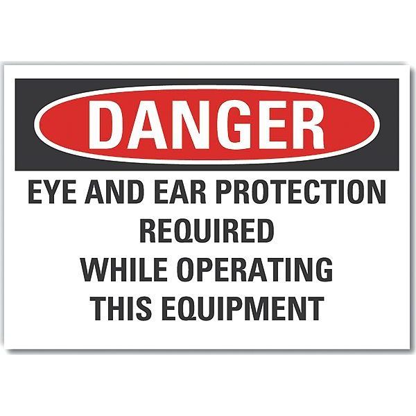 Decal, Danger Eye And Ear, 7 x 5