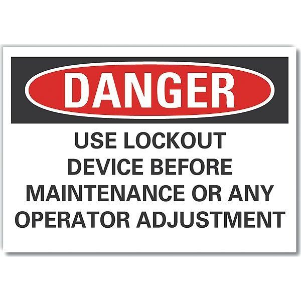 Decal, Danger Use Lockout Device, 10 x 7