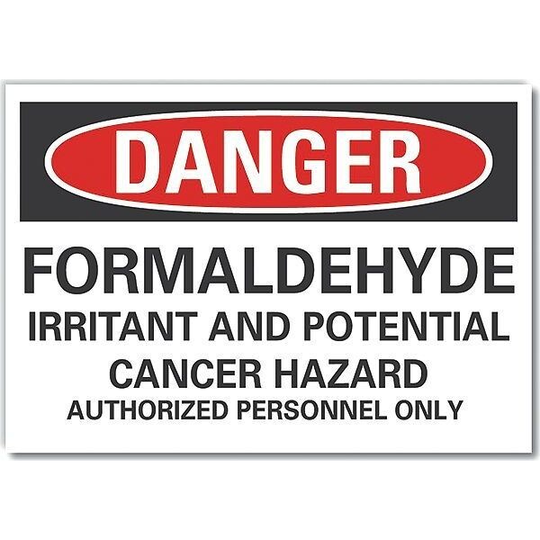 Danger Sign, 7 in H, 10 in W, Polyester, Vertical Rectangle, English, LCU4-0697-ND_10X7