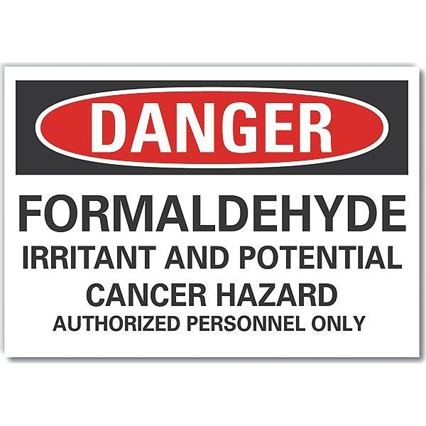 Danger Sign, 3 1/2 in H, 5 in W, Horizontal Rectangle, English, LCU4-0697-RD_5X3.5