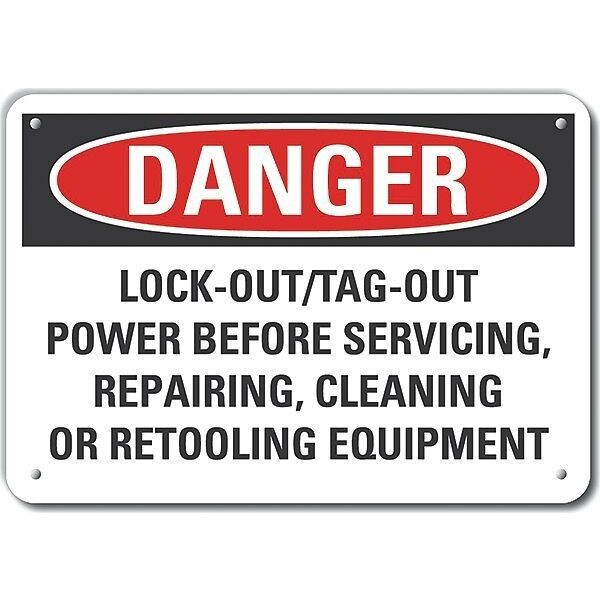 Decal, Danger Lockout/Tagout, 10 x 7