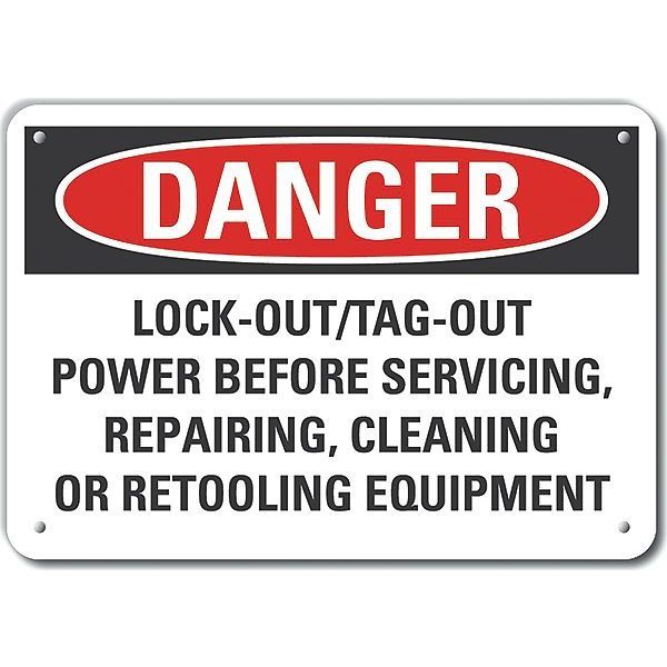 Decal, Danger Lock-Out/Tag-Out, 10x7