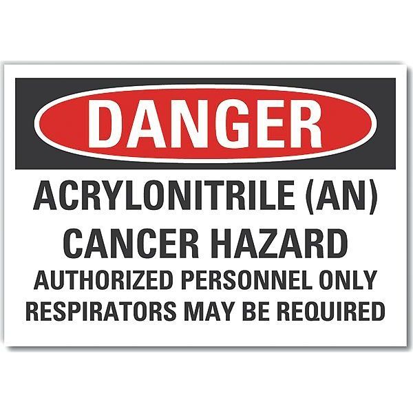 Decal, Danger Acrylonitrile, 7 x 5