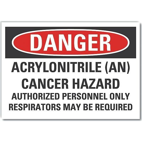 Decal, Danger Acrylonitrile, 14 x 10