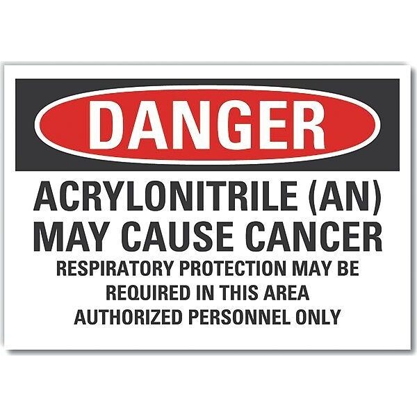 Decal, Danger Acrylonitrile, 10 x 7