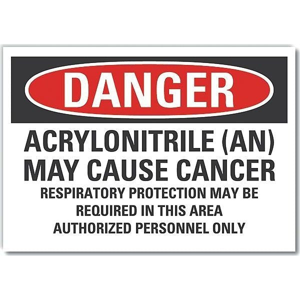 Decal, Danger Acrylonitrile, 7 x 5
