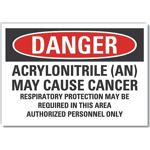 Decal, Danger Acrylonitrile, 5 x 3.5