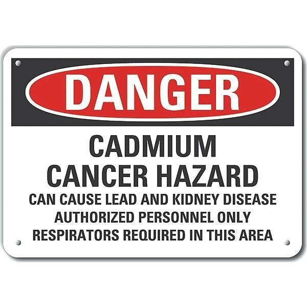 Decal, Danger Cadmium, Reflective, 10 x 7
