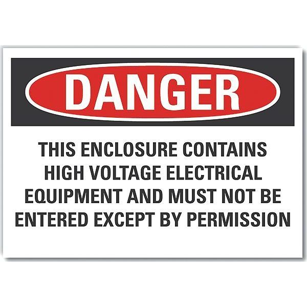Decal, Danger This Enclosure, 10 x 7