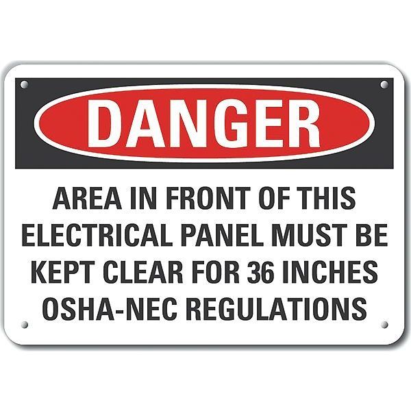 Decal, Danger Area In Front Of, 14x10