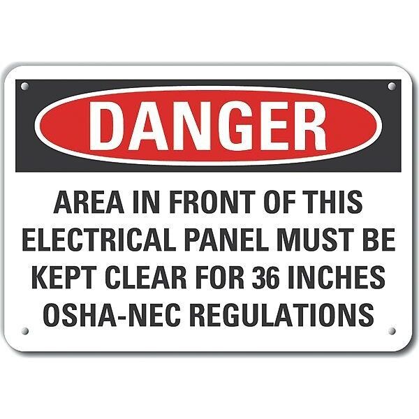 Decal, Danger Area In Front Of, 14 x 10