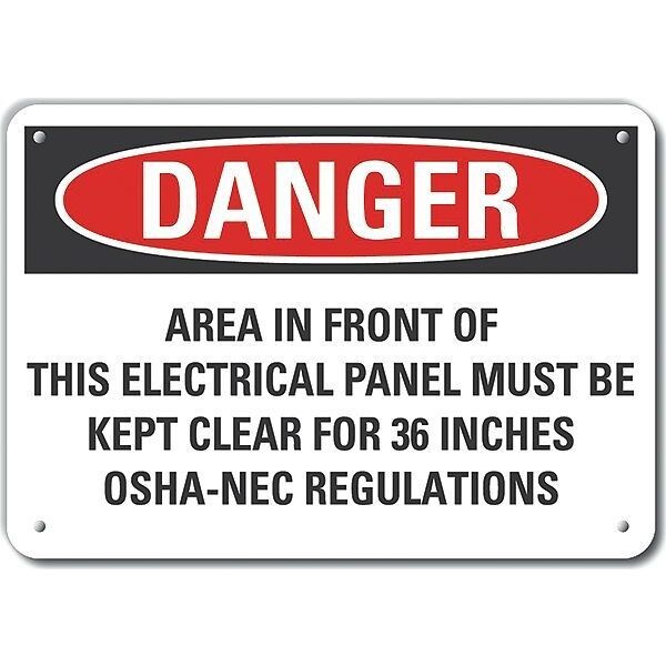 Decal, Danger Area In Front, 10 x 7