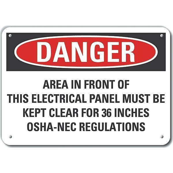 Decal, Danger Area In Front Of, 10x7