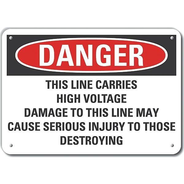 Decal, Danger This Line, 10 x 7