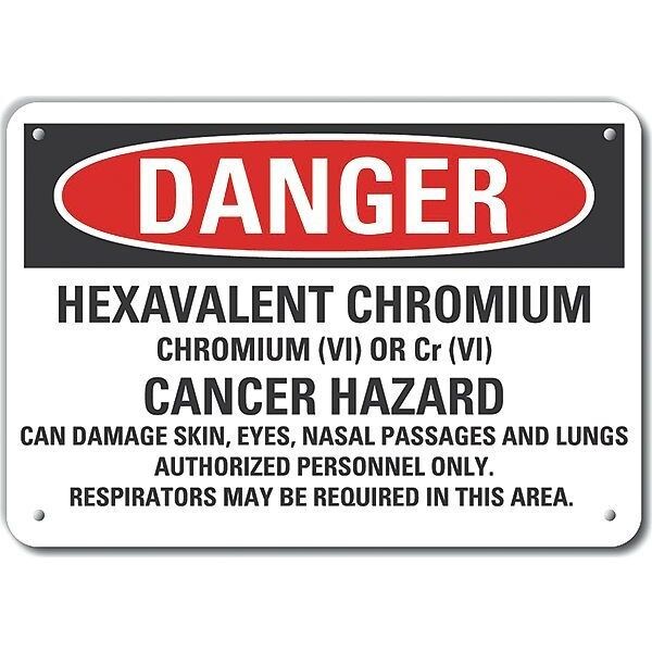 Decal, Danger Hexavalent, 14 x 10