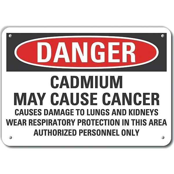 Decal, Danger Cadmium May Cause, 10x7