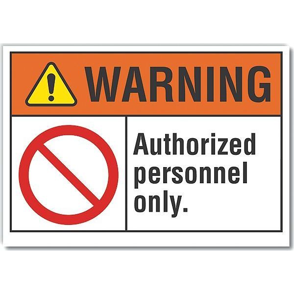 Decal, Warning Authorized, 14 x 10