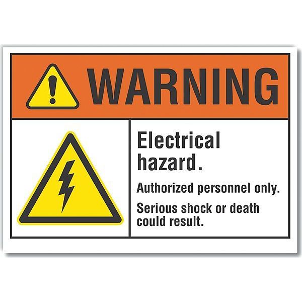 Decal, Warning Electrical Hazard, 7 x 5