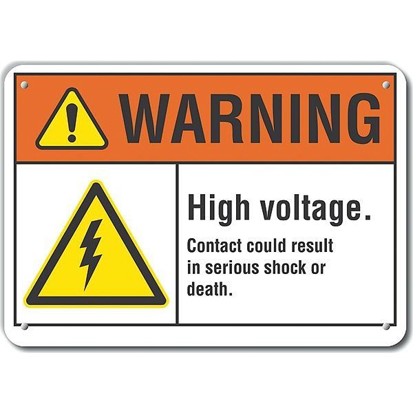 Decal, Warning High Voltage, 14x10