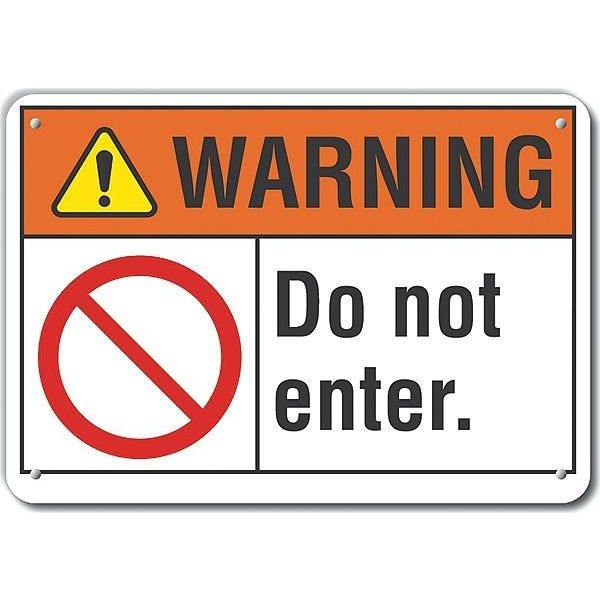 Decal, Reflective, Warning Do Not, 14 x 10